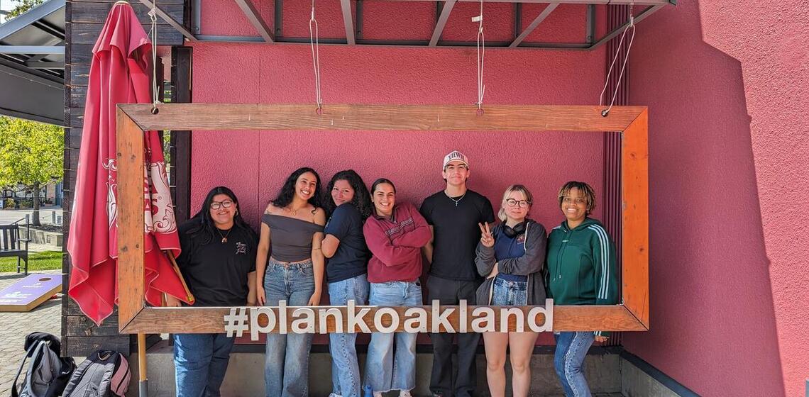 BHS student staff hanging out at Plank